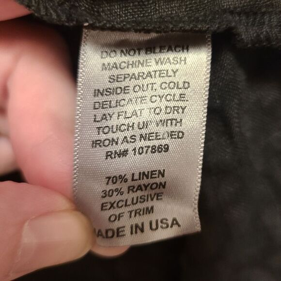 Luna Luz Tank Dress Black Linen Blend Size Small - Picture 8 of 9